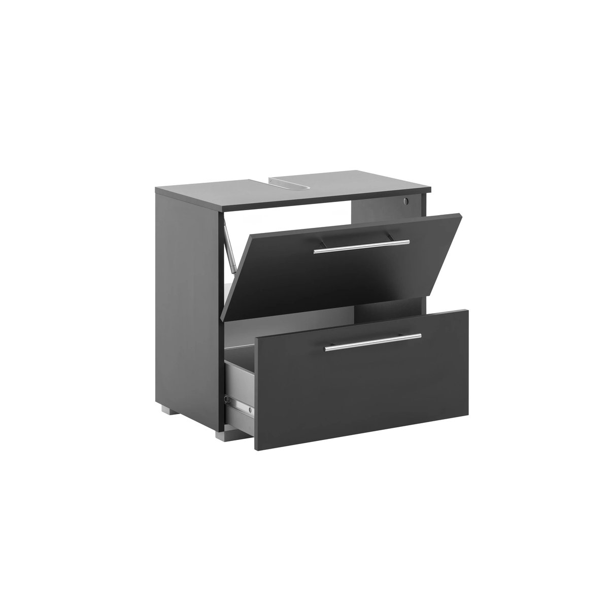 SCHILDMEYER Waschbeckenunterschrank Carlos in Anthrazit mit Drehtüren, B/H/T: 60,2 x 59,1 x 35 cm - Bild 1