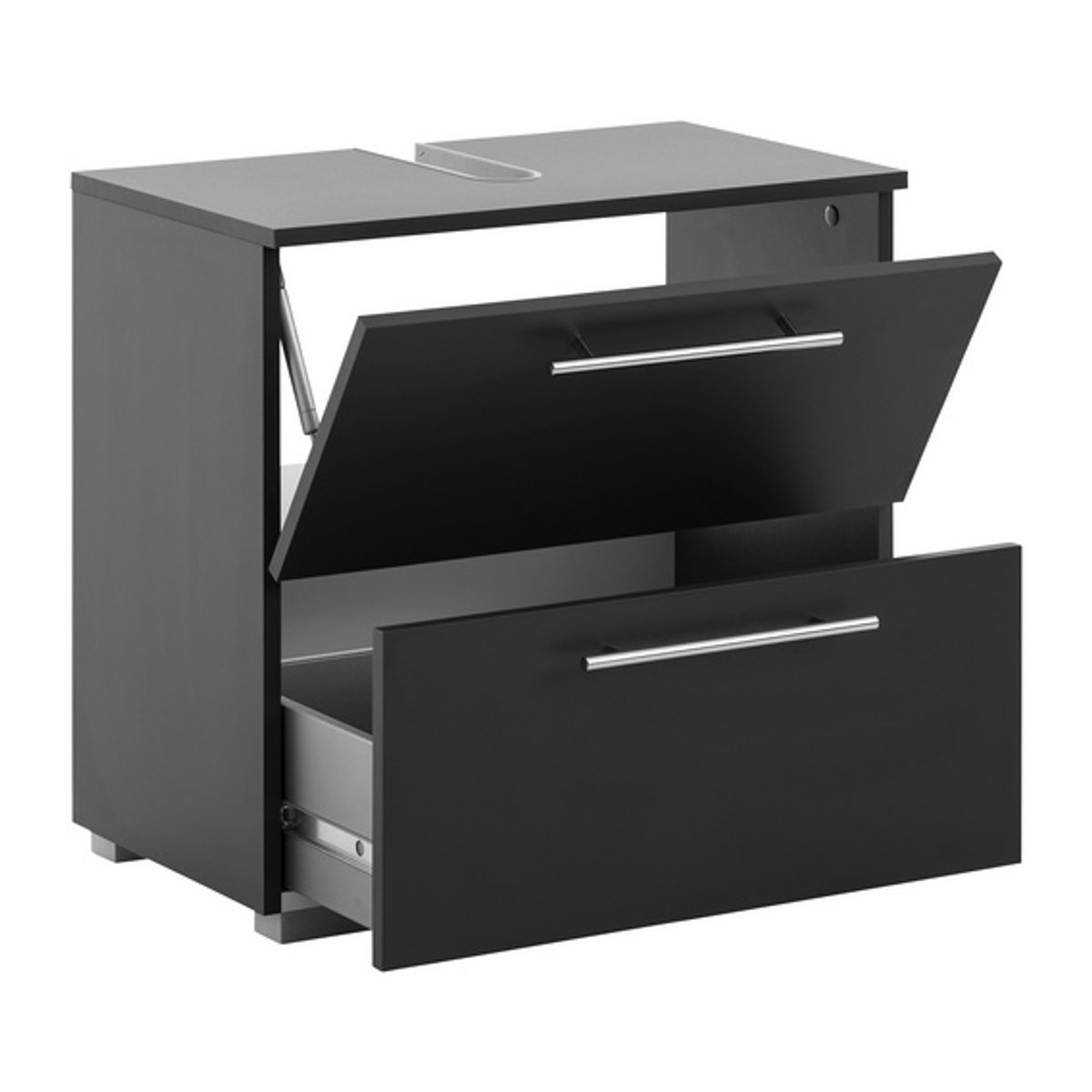 SCHILDMEYER Waschbeckenunterschrank Carlos in Anthrazit mit Drehtüren, B/H/T: 60,2 x 59,1 x 35 cm - Bild 2