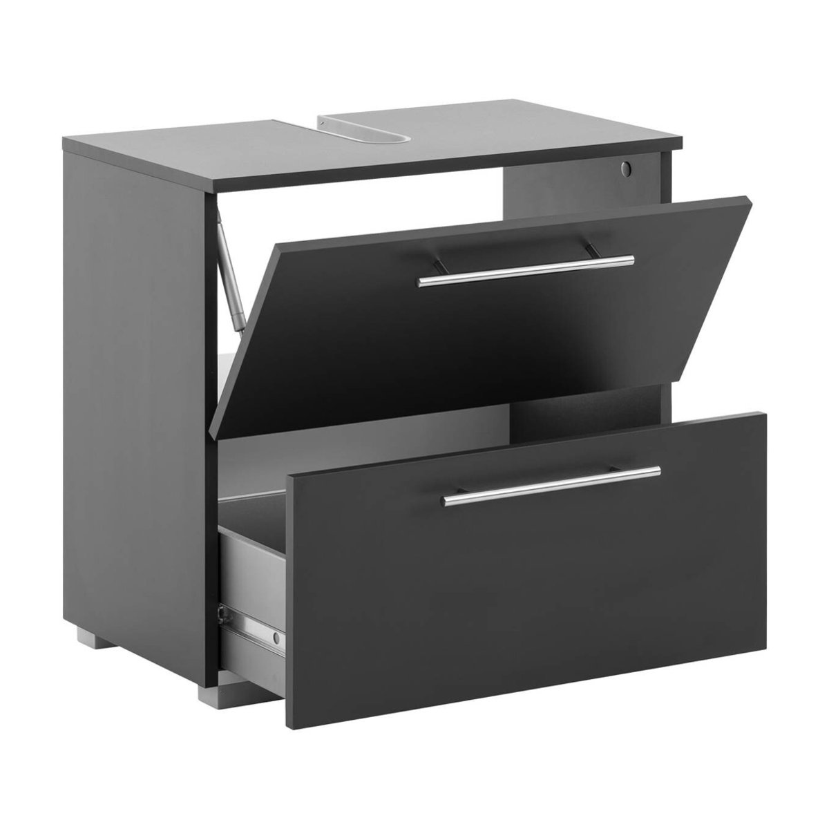 SCHILDMEYER Waschbeckenunterschrank Carlos in Anthrazit mit Drehtüren, B/H/T: 60,2 x 59,1 x 35 cm - Bild 4