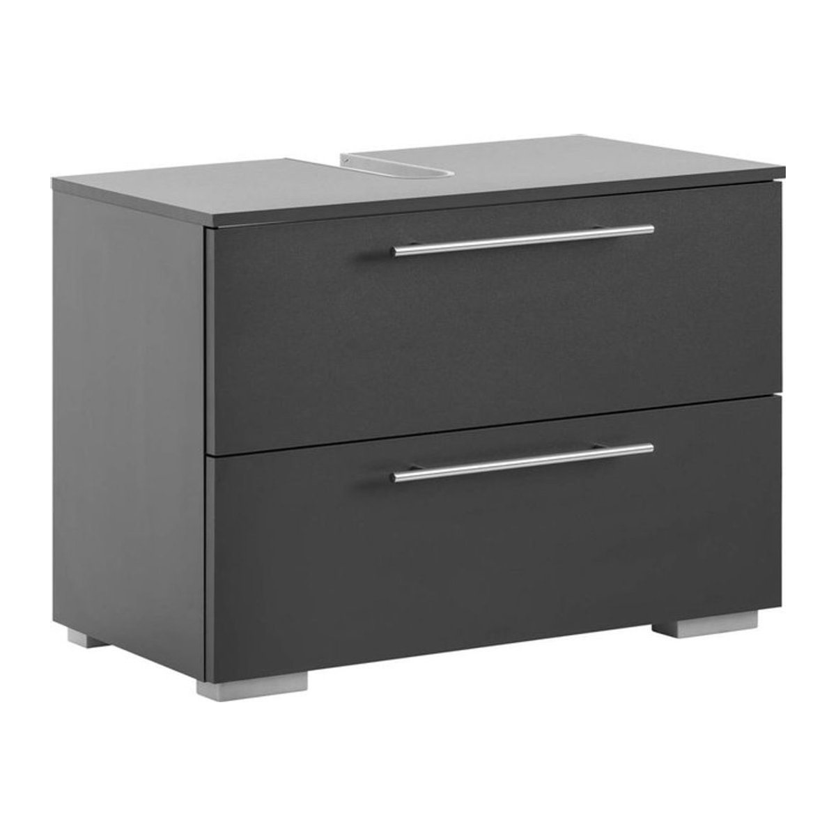 Schildmeyer Waschbeckenunterschrank Carlos in Anthrazit mit Drehtüren B/H/T: 80,2 x 59,1 x 35 cm - Bild 2