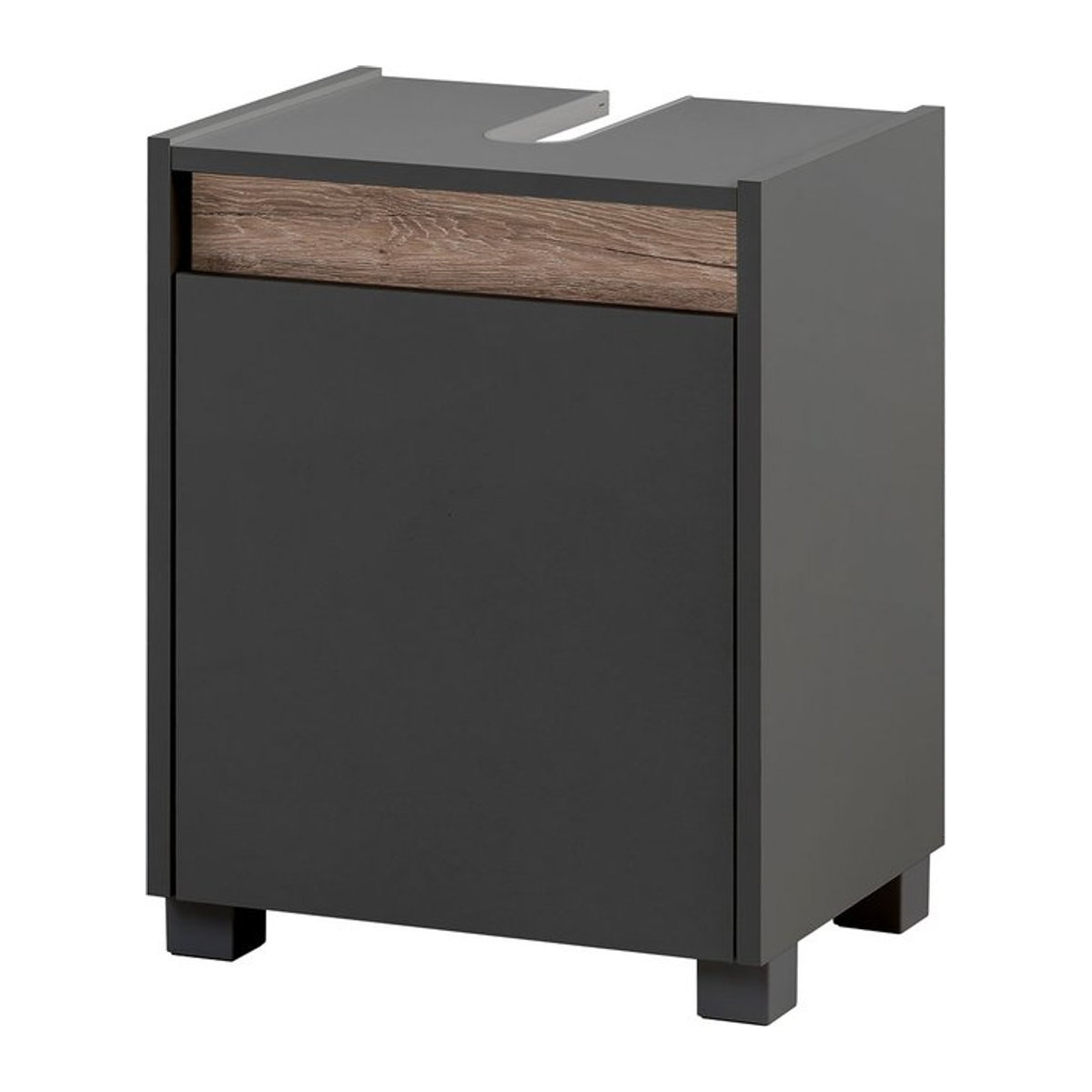 Schildmeyer Waschbeckenunterschrank Cosmo in Anthrazit mit Drehtüren, B/H/T: 41,8 x 54,6 x 33 cm - Bild 1