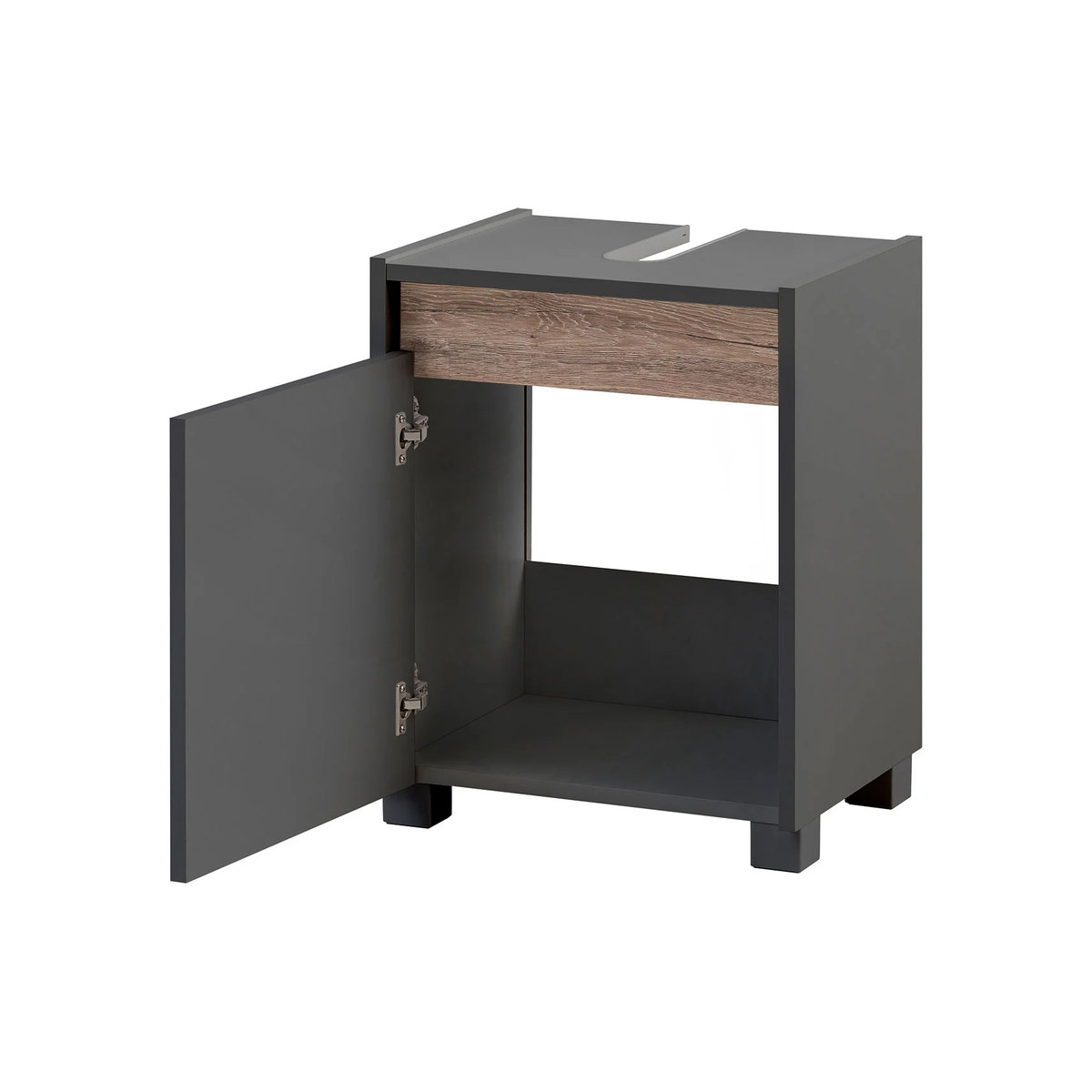 Schildmeyer Waschbeckenunterschrank Cosmo in Anthrazit mit Drehtüren, B/H/T: 41,8 x 54,6 x 33 cm - Bild 2