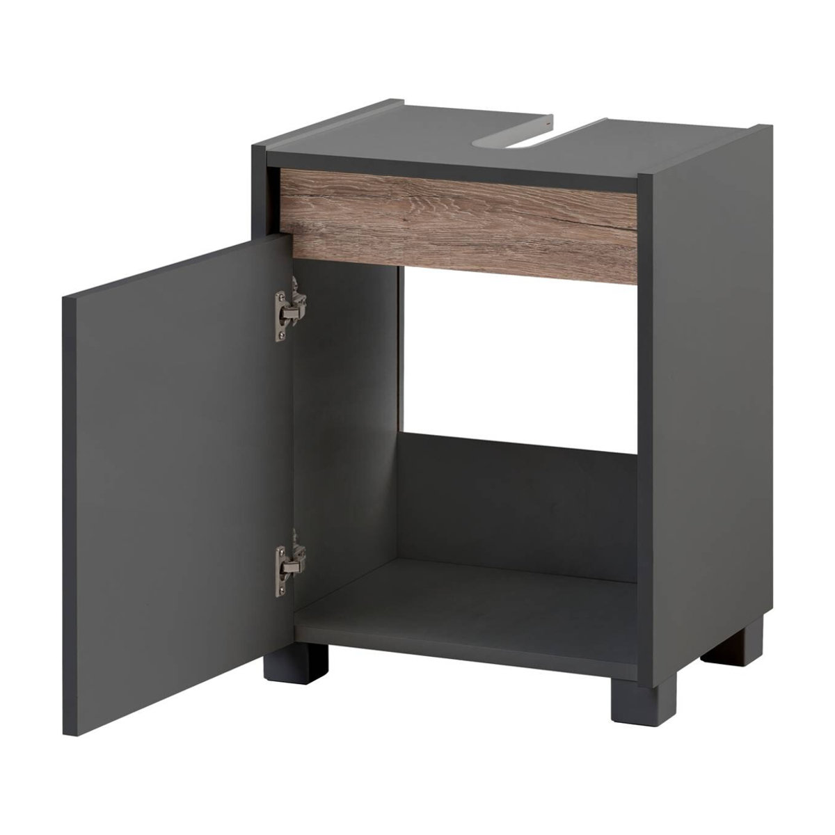 Schildmeyer Waschbeckenunterschrank Cosmo in Anthrazit mit Drehtüren, B/H/T: 41,8 x 54,6 x 33 cm - Bild 5