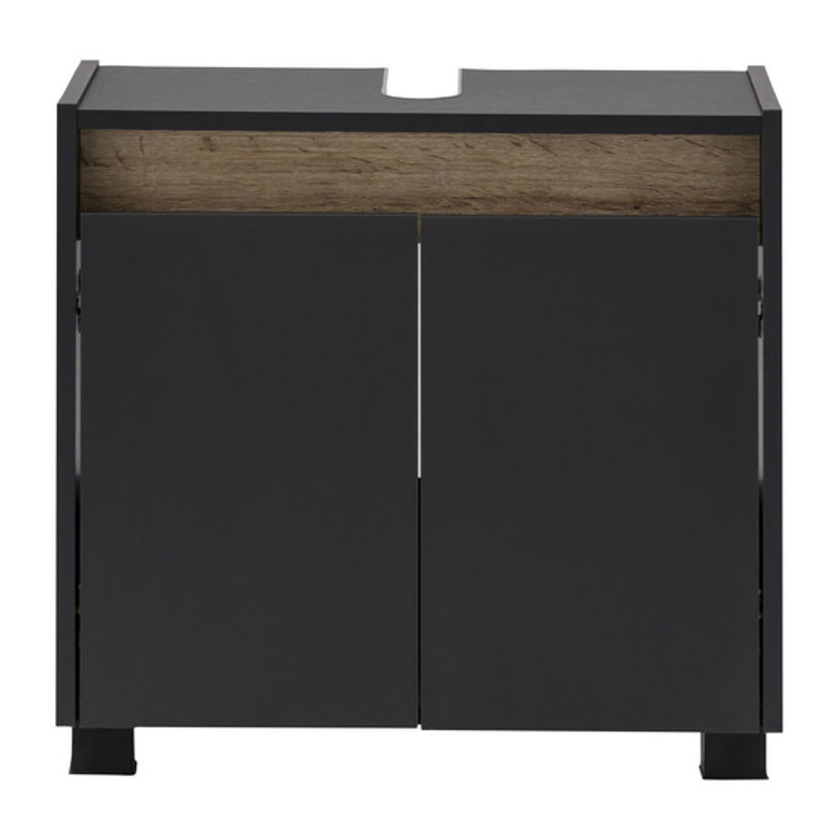 Schildmeyer Waschbeckenunterschrank Cosmo in Anthrazit mit Drehtüren, B/H/T: 56,9 x 54,6 x 33 cm - Bild 7