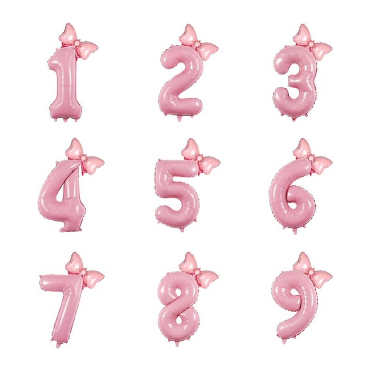 Schleifen-Ballon-Set aus Aluminiumfolie in Rosa und Mehrfarbig für Baby- und Geburtstagsdekorationen, 40 Zoll - Bild 1