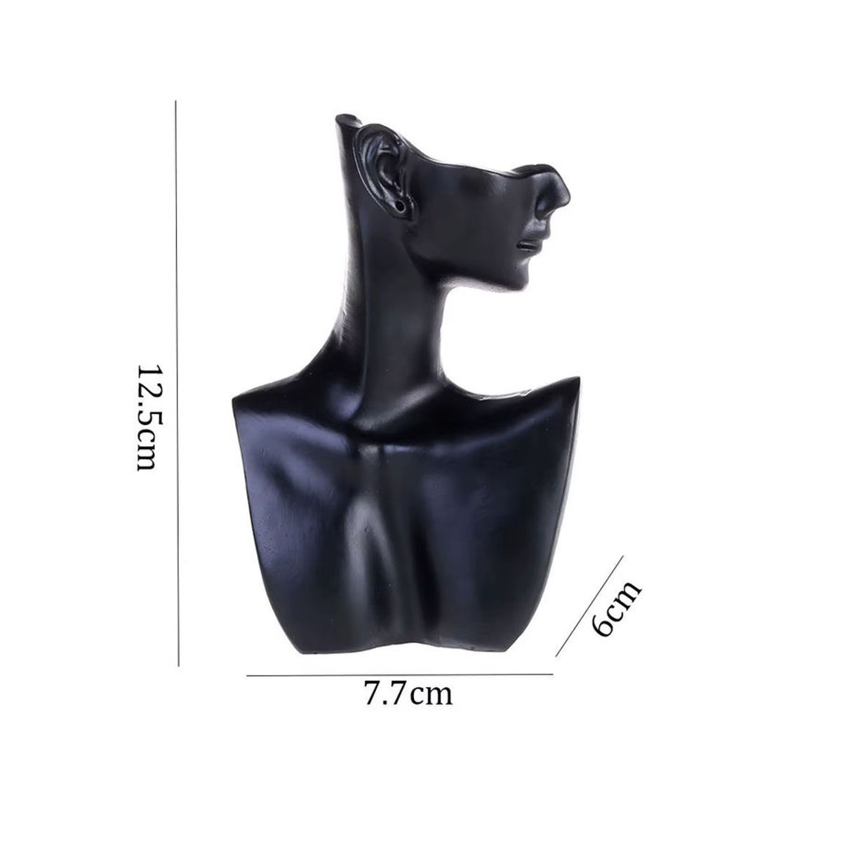 Schmuck Display Büste aus Kunstharz für Halsketten, Armbänder und Ohrringe in Weiß oder Schwarz - Bild 4