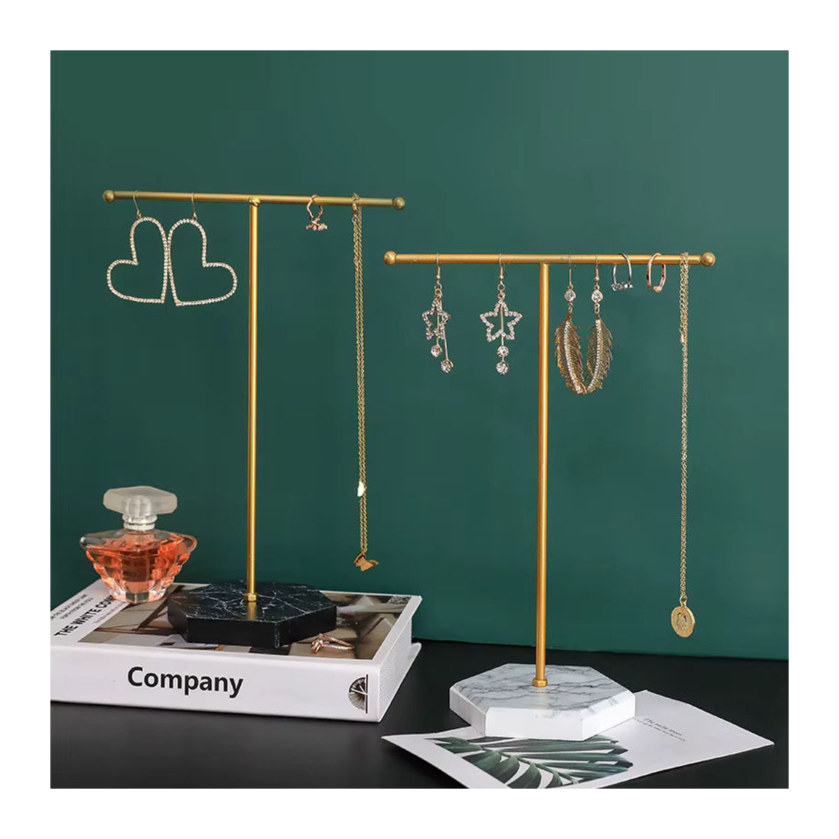 Schmuck Display Regal aus Metall von LIEBE ENGEL in Gold für Ohrringe, Anhänger und Halsketten - Bild 2