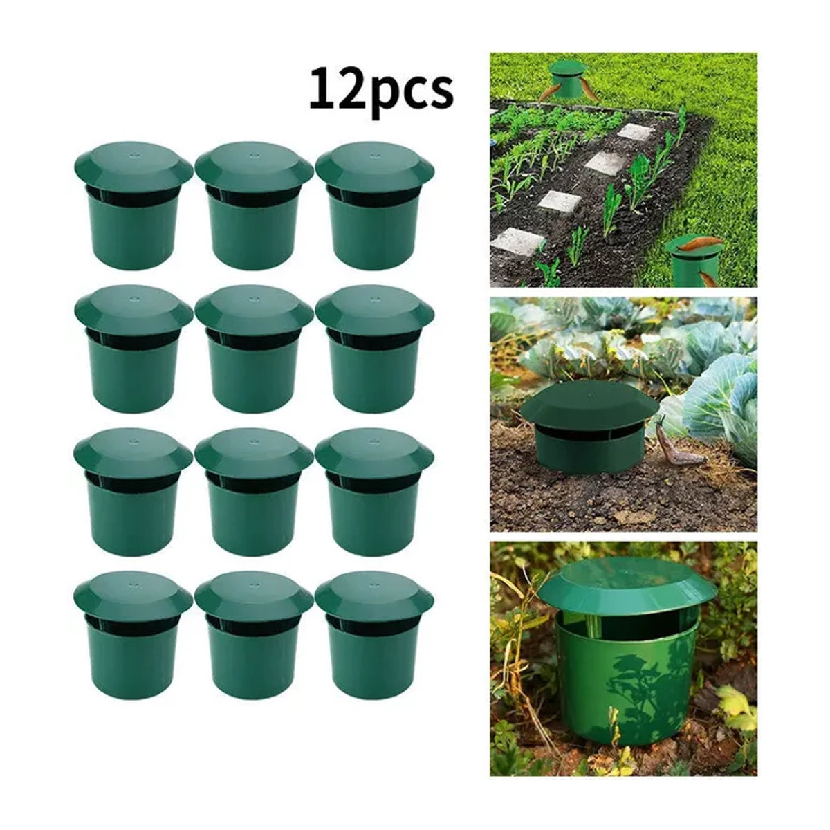 Schneckenfalle zum Wiederverwenden als Schädling-Köderstation für Garten und Bauernhof in 2, 4 oder 12 Stück - Bild 1