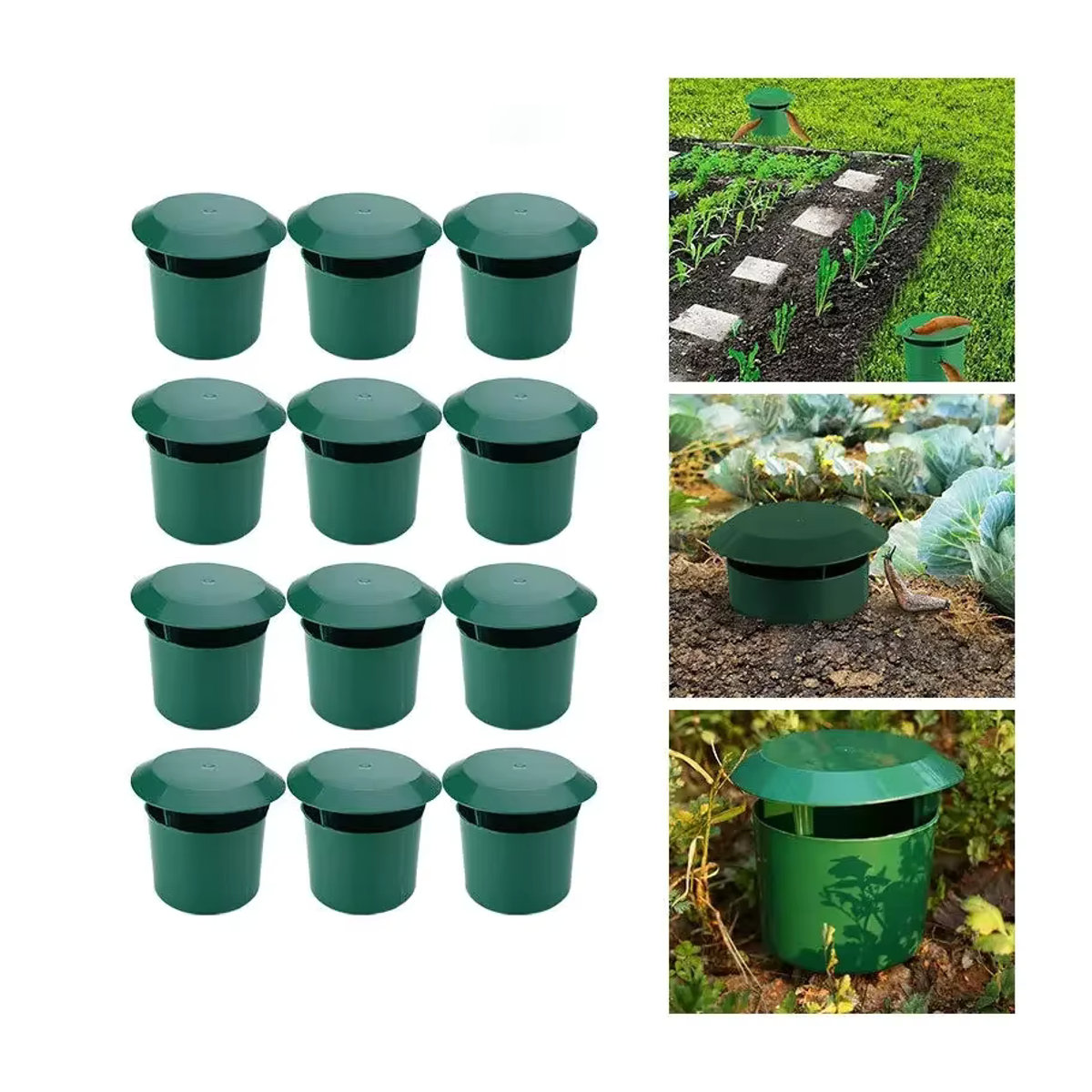 Schneckenfalle zum Wiederverwenden als Schädling-Köderstation für Garten und Bauernhof in 2, 4 oder 12 Stück - Bild 7