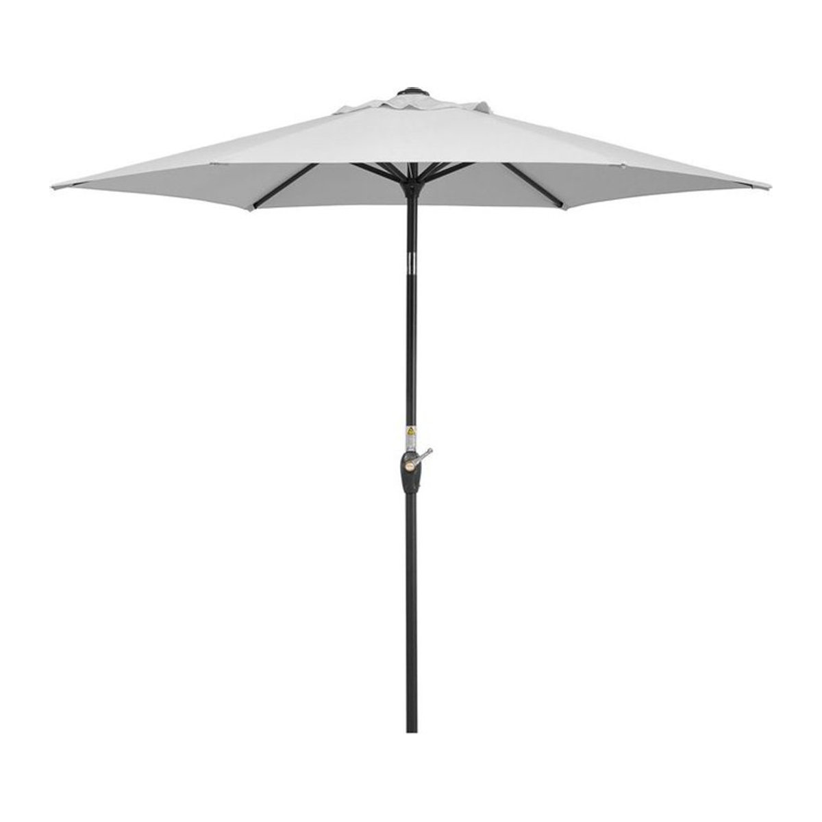 Schneider Marktschirm Bilbao Sonnenschirm aus Polyester und Stahl in Grau mit Durchmesser: 220 cm und Höhe: 228 cm - Bild 1