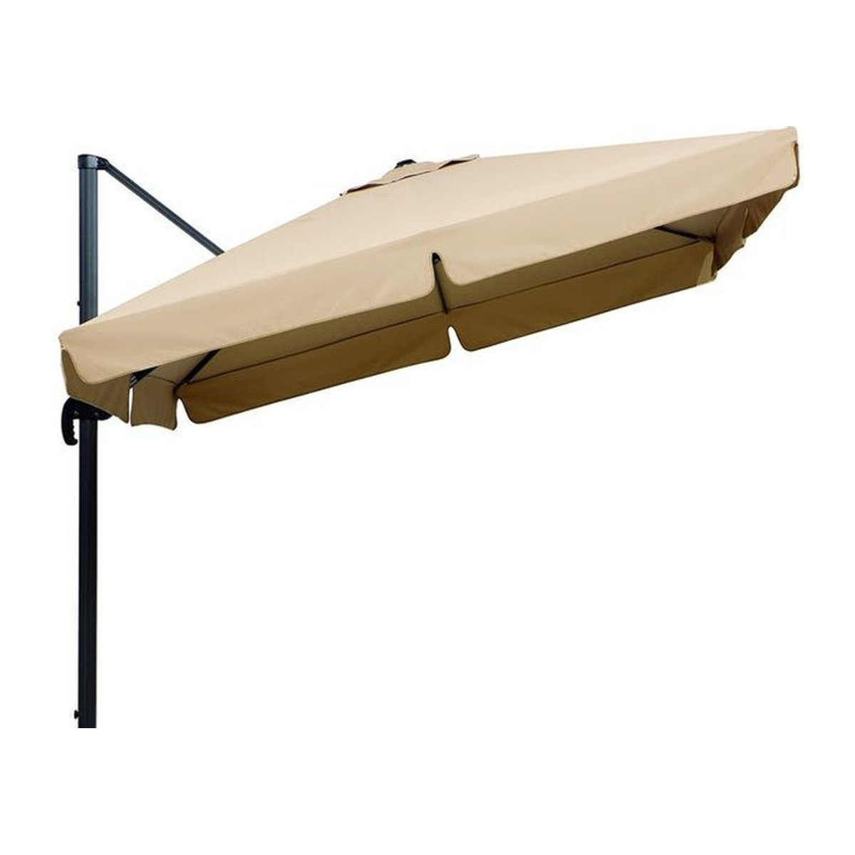 Schneider Rhodos Ampelschirm in Natur, quadratisch, B/T/H: 300 x 300 x 300 cm - Bild 1