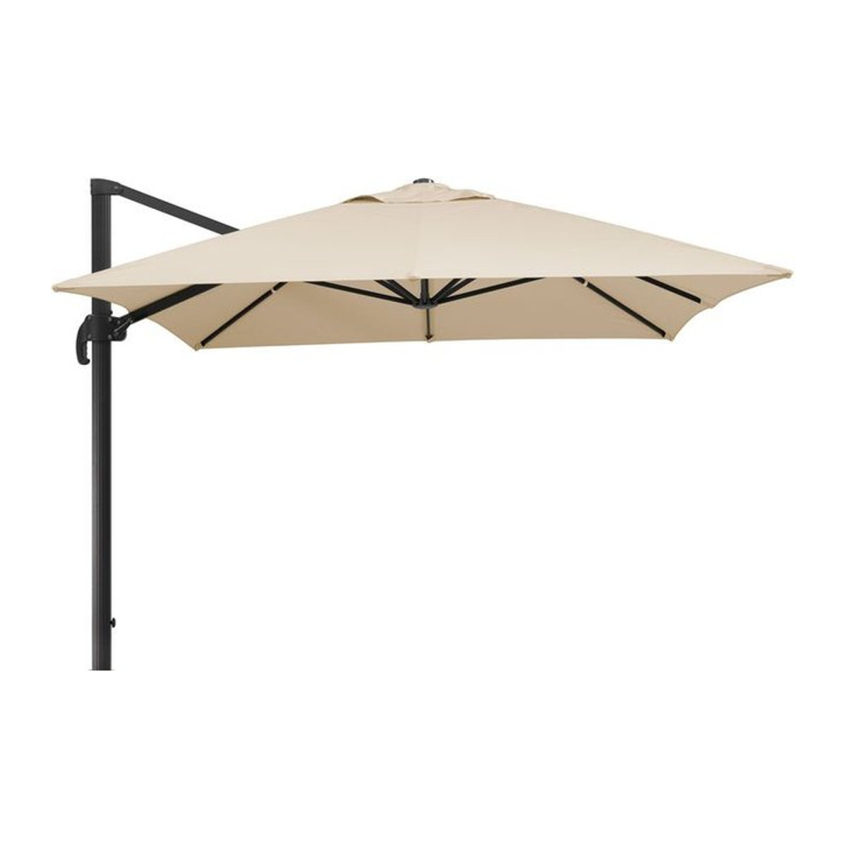 Schneider Rhodos Grande Ampelschirm in Natur, rechteckig, B: 400 cm, T: 300 cm - Bild 1