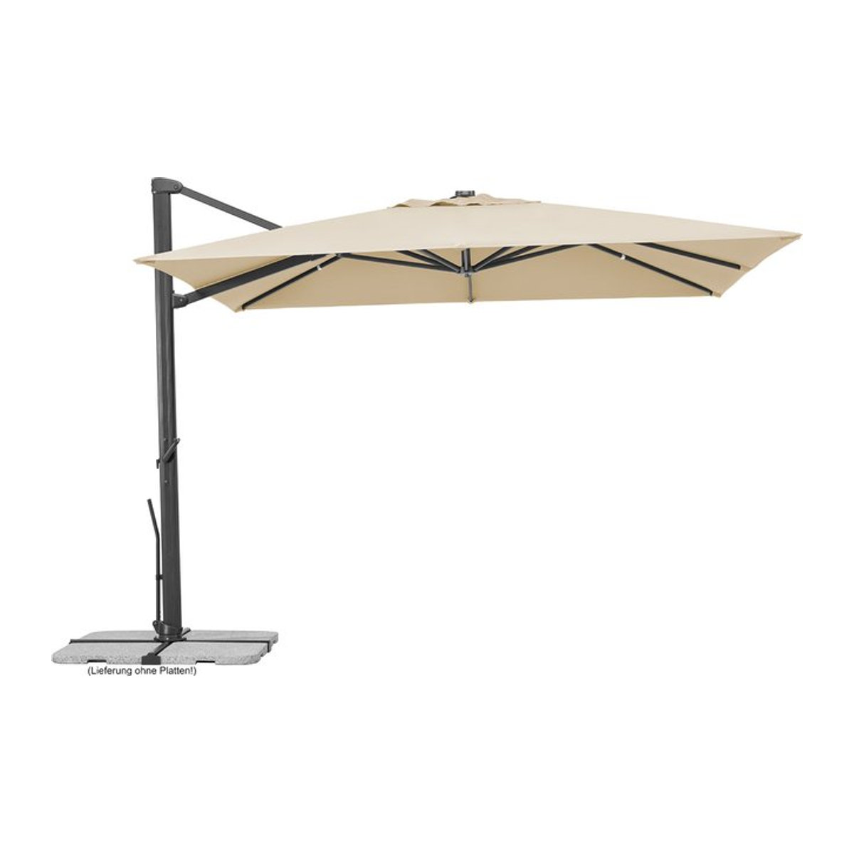 Schneider Rhodos Smart Ampelschirm quadratisch in Beige mit Sonnenschutzfaktor 50+ B/B: 300 x 300 cm - Bild 1