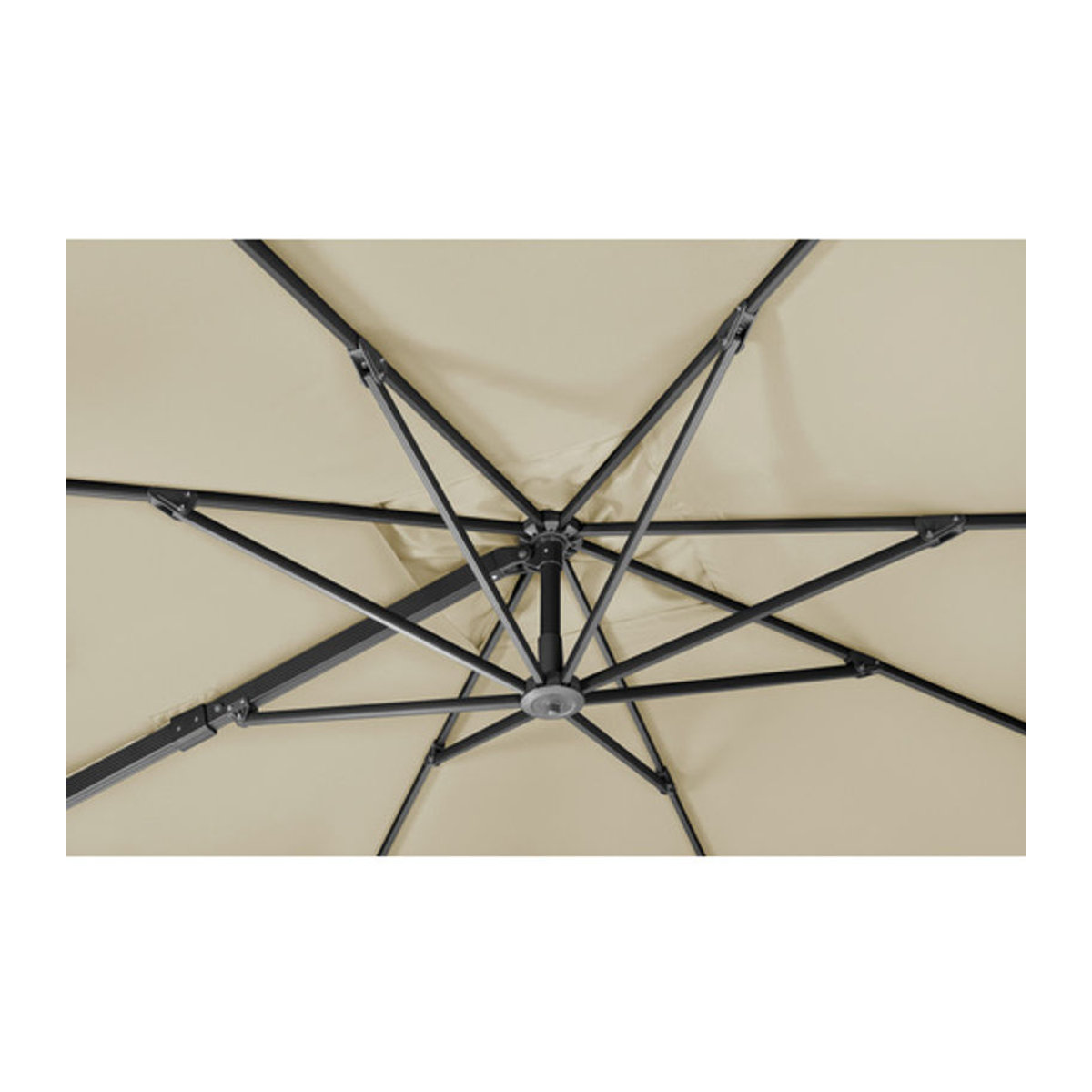 Schneider Rhodos Smart Ampelschirm quadratisch in Beige mit Sonnenschutzfaktor 50+ B/B: 300 x 300 cm - Bild 3