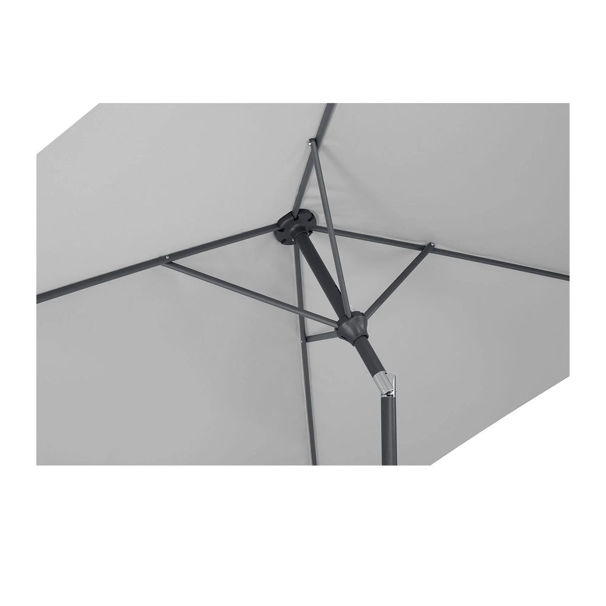 Schneider Sonnenschirm Bilbao Modern in Grau mit Automatik-Knicker aus Polyester und Stahl, B: 228 cm, T: 130 cm, H: 210 cm - Bild 3