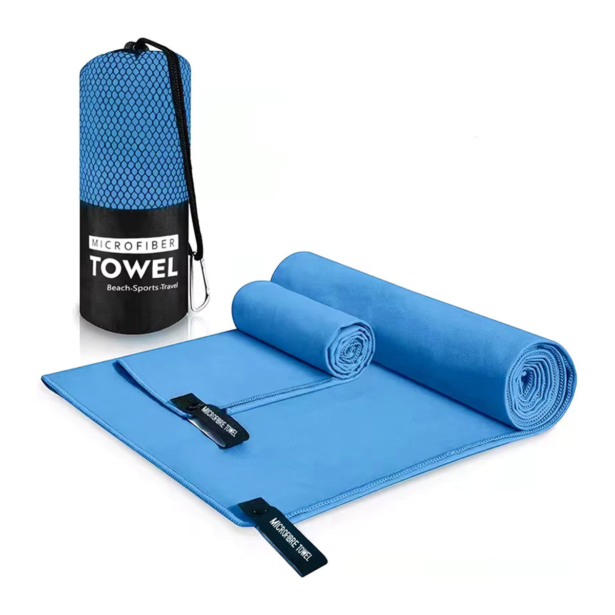 Schnell trocknendes Sporthandtuch von Tcaopoo für Fitness, Schwimmen und Camping in Blau, Grau, Grün oder Orange, B/H: 40 x 80 cm und 76 x 152 cm - Bild 5