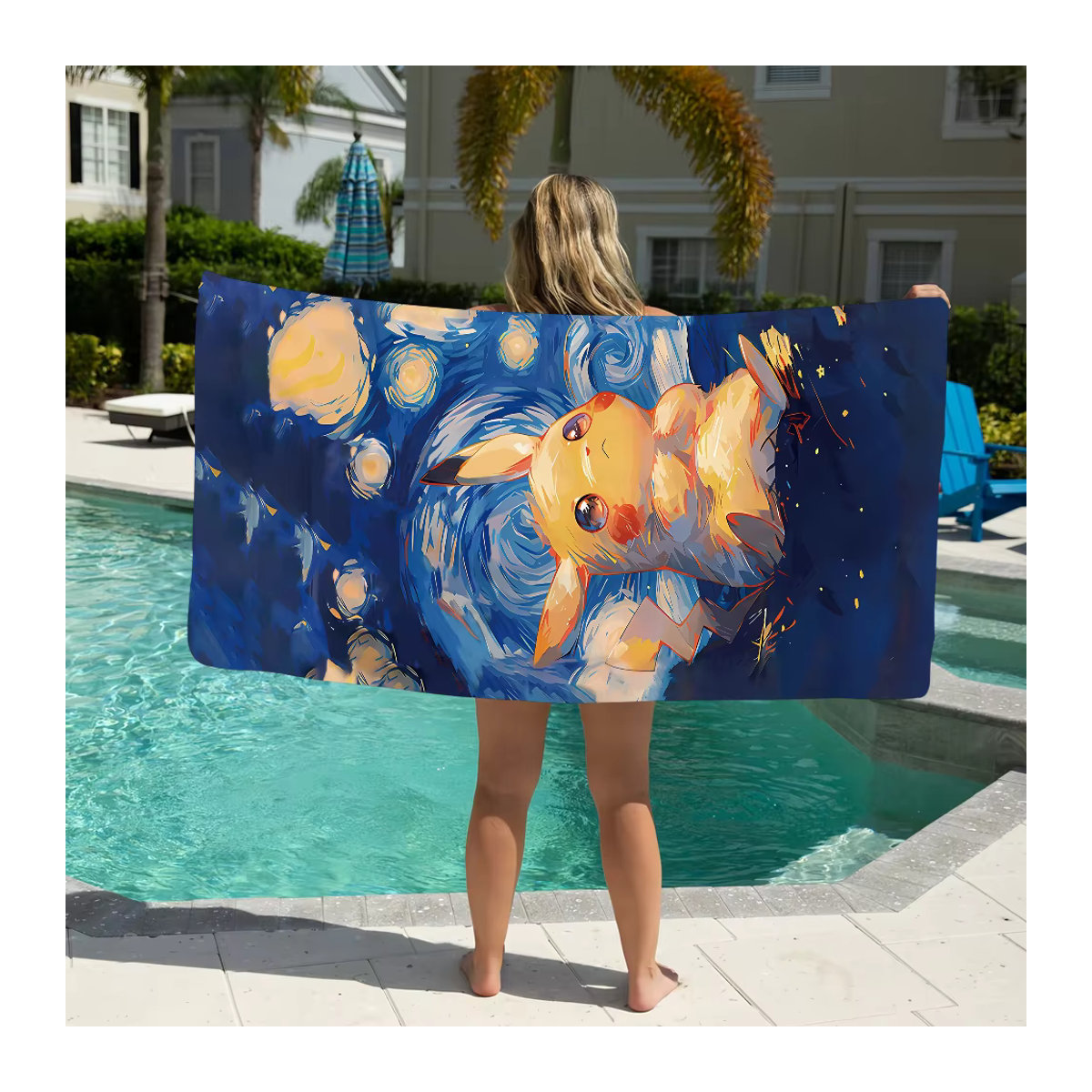 Schnelltrocknendes Sport Handtuch Potdemiel Pokemon Design mehrfarbig für Sauna, Pool und Fitness - Bild 5