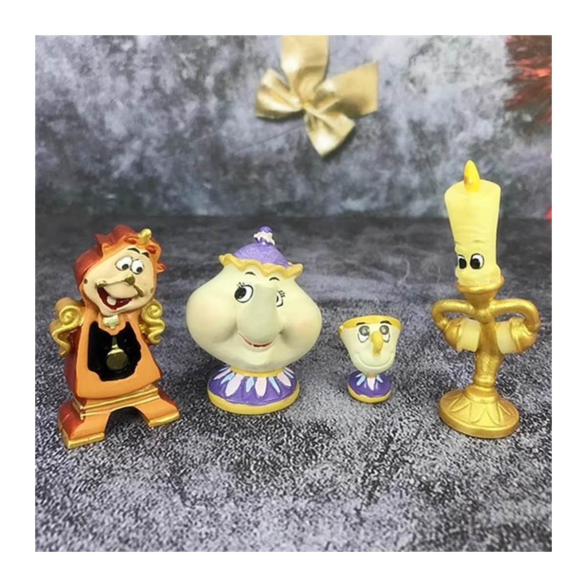 Schönheit Biest 4er Set Harz Desktop Ornamente als Mini Modell für deine Innendekoration in Mehrfarbig - Bild 1