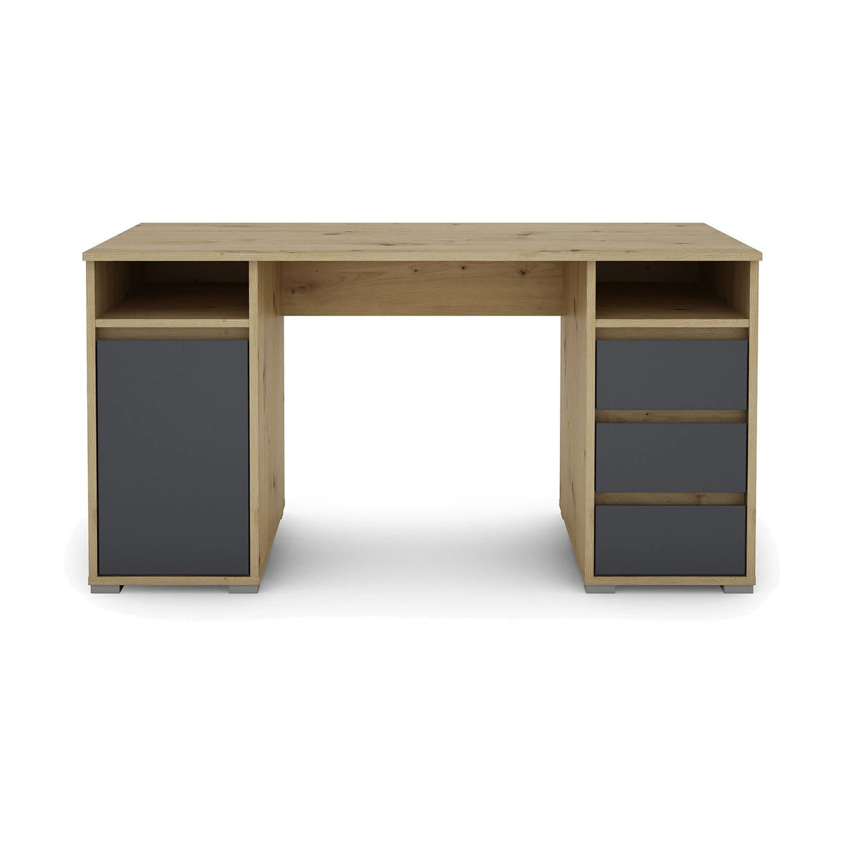 Schreibtisch byLIVING Lobo Modern in Eiche Natur und Anthrazit B/H/T: 138 x 75 x 55 cm - Bild 3