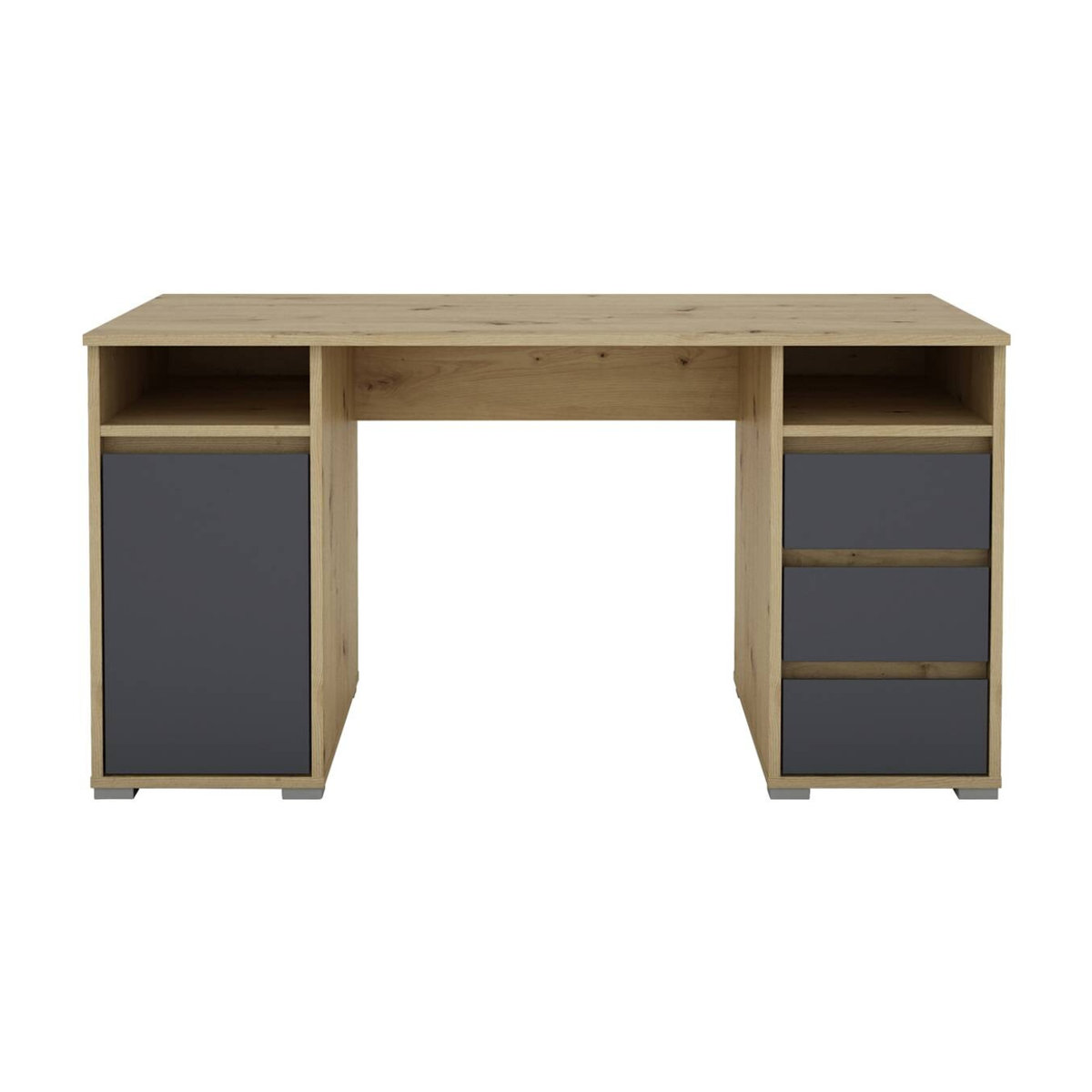 Schreibtisch byLIVING Lobo Modern in Eiche Natur und Anthrazit B/H/T: 138 x 75 x 55 cm - Bild 7