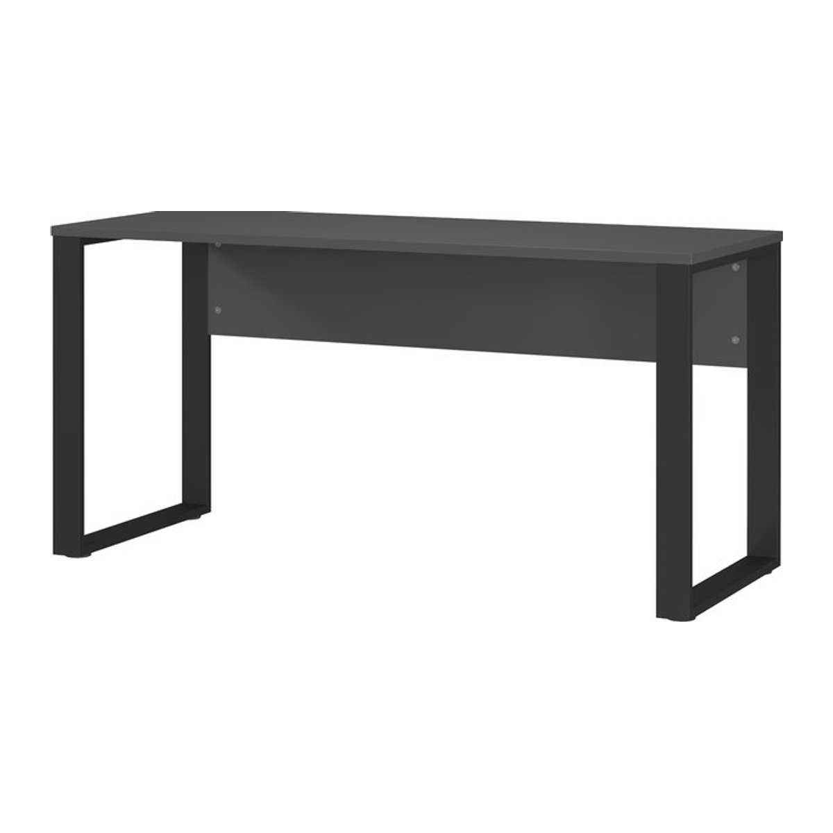 Schreibtisch Monaco von Germania in Graphit und Schwarz, Modernes Design mit Bügelfuß und Blende, B: 150 cm, T: 60 cm, H: 74 cm - Bild 1