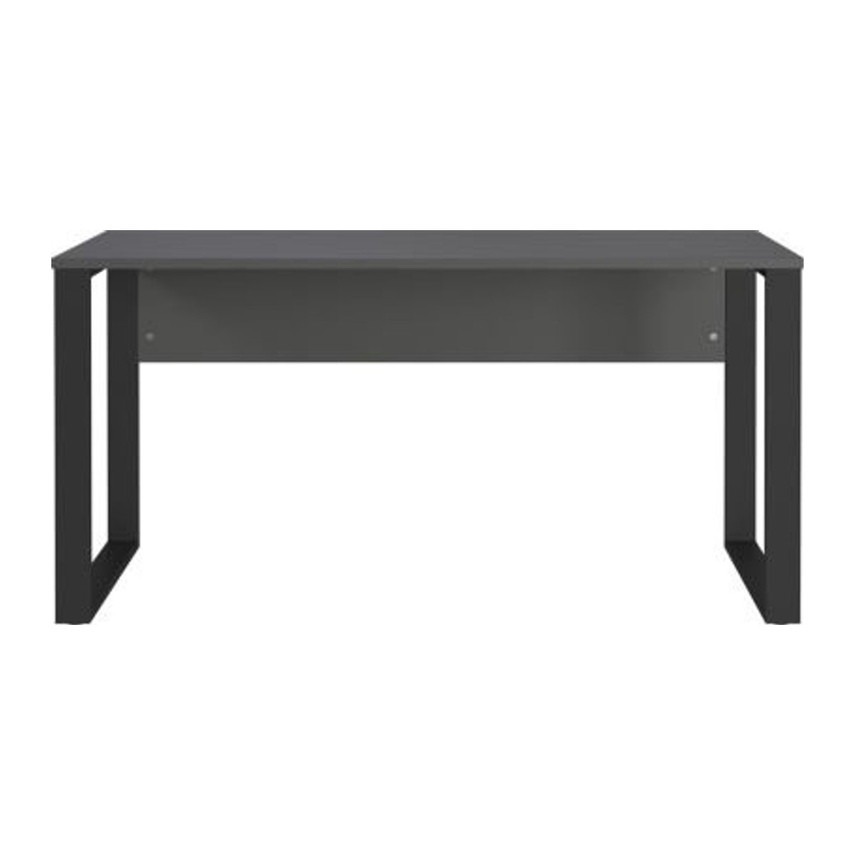 Schreibtisch Monaco von Germania in Graphit und Schwarz, Modernes Design mit Bügelfuß und Blende, B: 150 cm, T: 60 cm, H: 74 cm - Bild 2