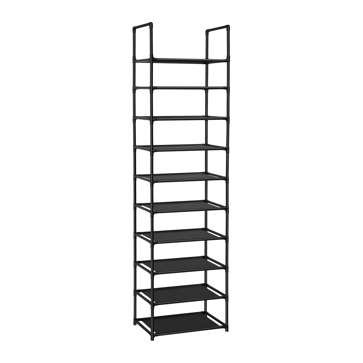 Schuhregal aus Metall in Schwarz für 25 Paare, minimalistischer Schuh-Organizer für den Eingangsbereich oder Schrank - Bild 4