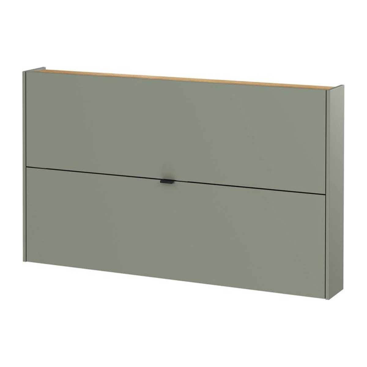 Schuhschrank Germania Eiche Navarra Nachbildung Grün mit Drehtüren B/H/T: 140 x 85 x 19 cm - Bild 1