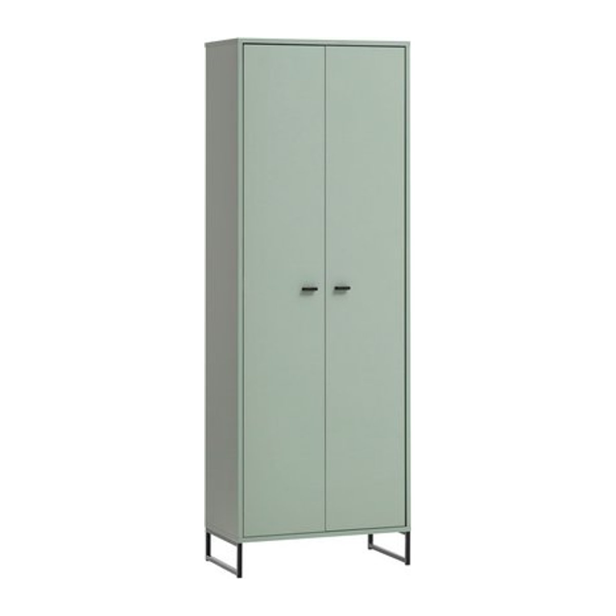Schuhschrank Janne von SCHILDMEYER in Grün und Schwarz mit Drehtüren, B/T/H: 33 x 60,2 x 169,7 cm - Bild 1