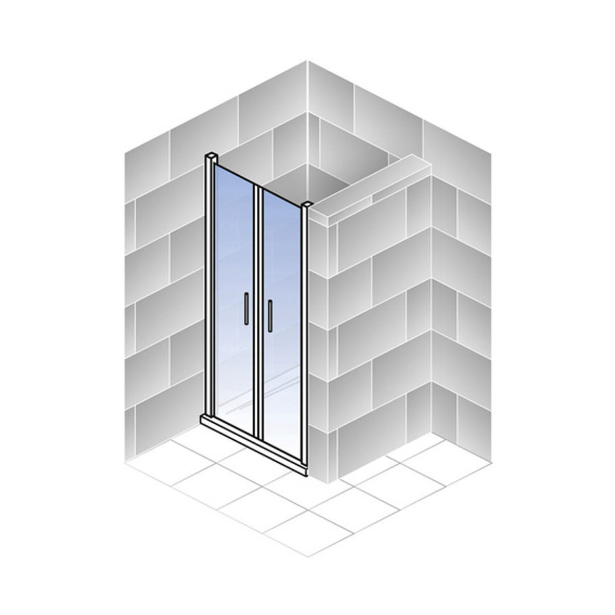 SCHULTE Eckdusche Alexa Style 2.0 Duschkabine aus Glas und Aluminium, transparent/alufarben, B/T/H: 80 x 80 x 192 cm - Bild 1