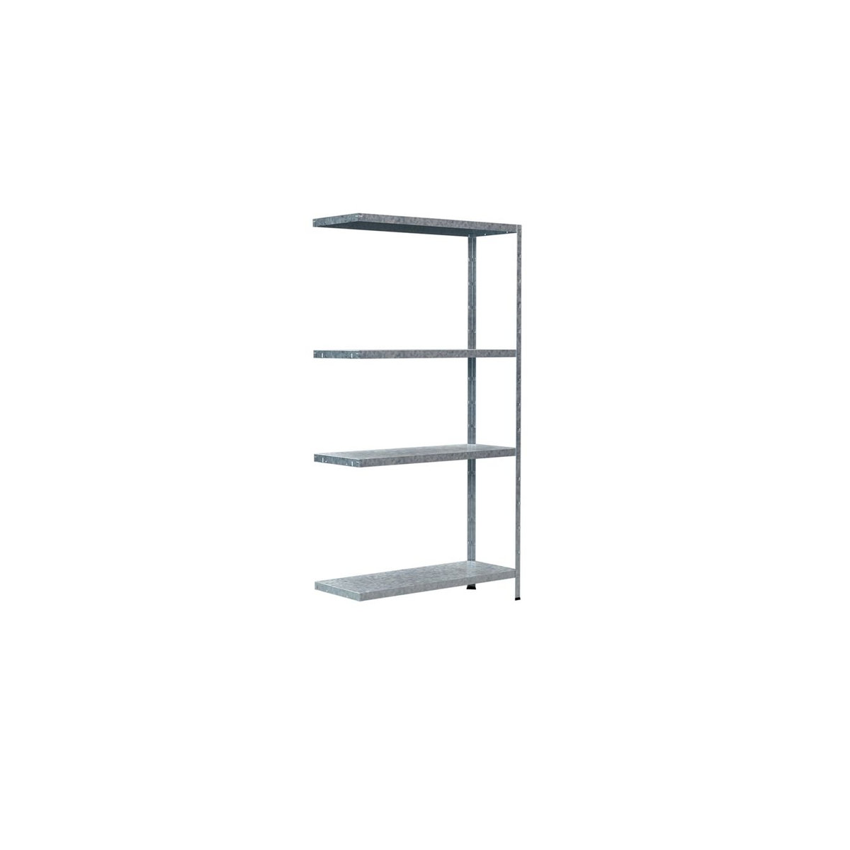 Schulte Regalwelt Steckregal aus Metall in Grau und Silber, H x B x T: 150 x 80 x 30 cm - Bild 2