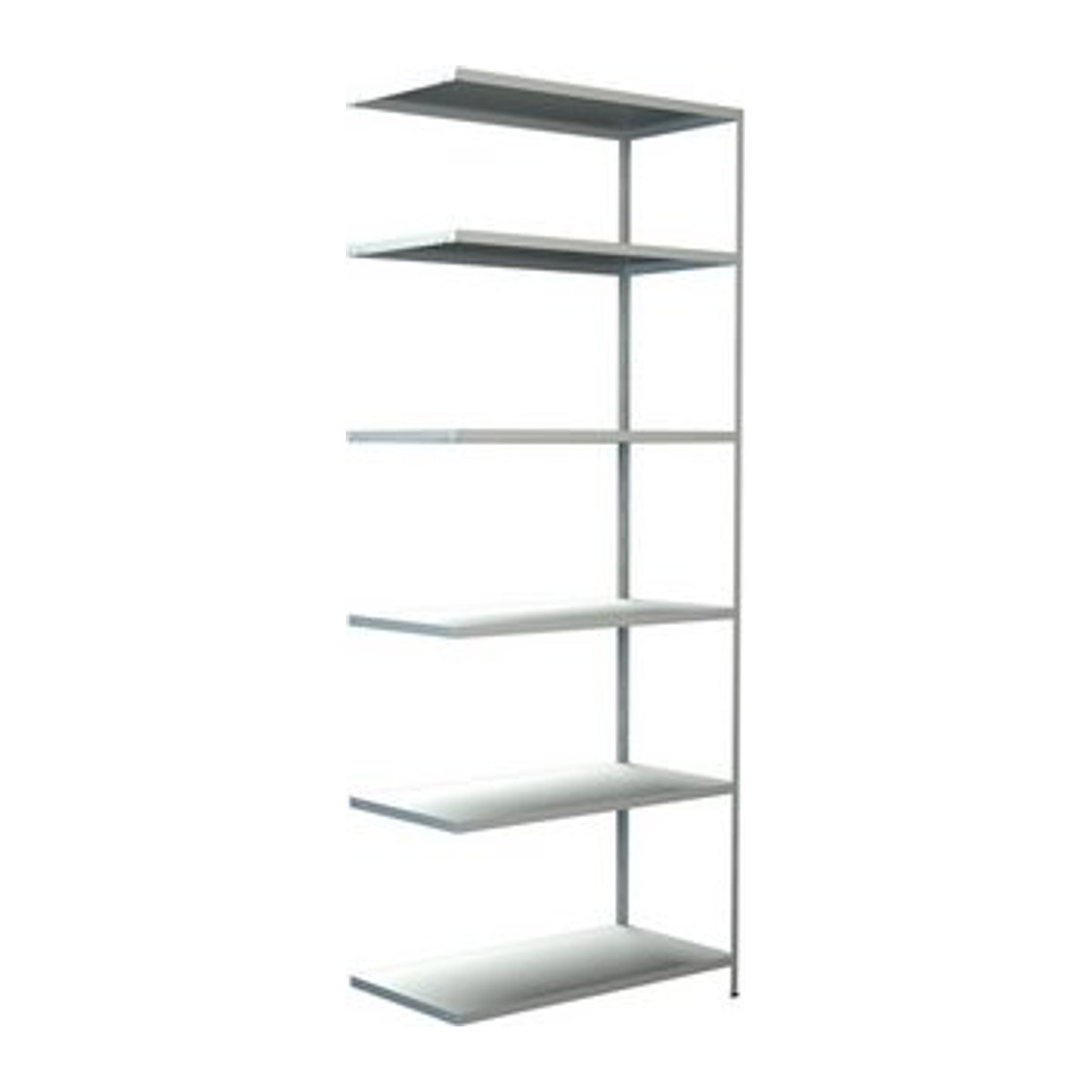 Schulte Regalwelt Steckregal aus Metall in Weiß, H x B x T: 250 x 100 x 50 cm - Bild 1