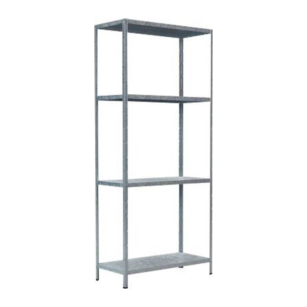 Schulte Regalwelt Steckregal im Baukastensystem aus verzinktem Metall, Silber, B: 80 cm, T: 35 cm, H: 180 cm - Bild 1
