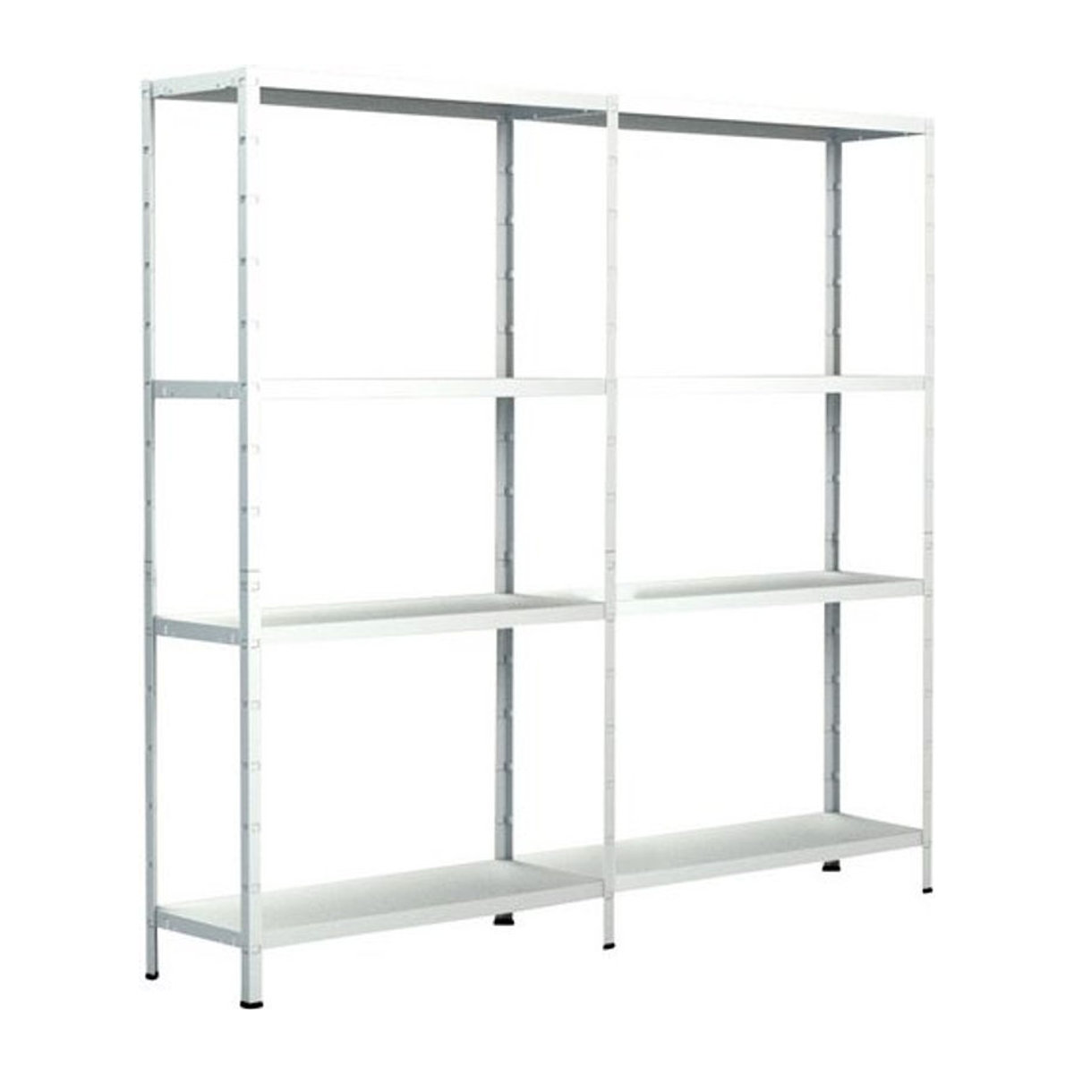 Schulte Regalwelt Steckregal Regalsystem aus Metall in Weiß, H 180 cm x B 240 cm x T 35 cm - Bild 1