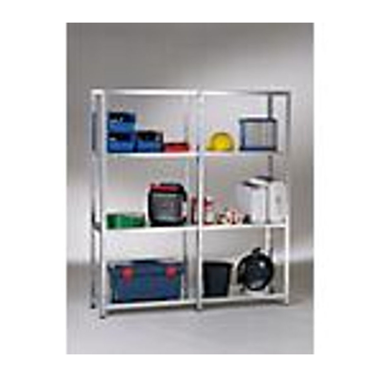 Schulte Regalwelt Steckregal Regalsystem aus Metall in Weiß, H 180 cm x B 240 cm x T 35 cm - Bild 3