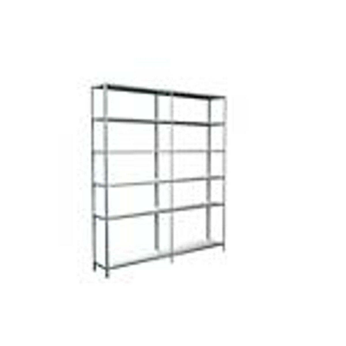 Schulte Regalwelt Steckregal Regalsystem aus Stahl in Weiß, H x B x T: 230 x 200 x 35 cm - Bild 2