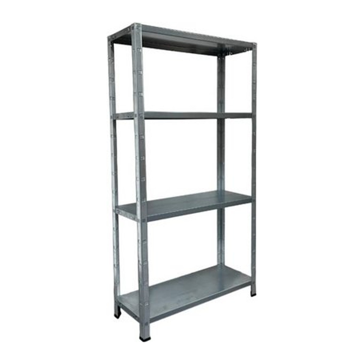 Schulte Regalwelt Stecksystem-Grundregal aus Metall, grau/silber, H x B x T: 150 x 80 x 30 cm - Bild 1