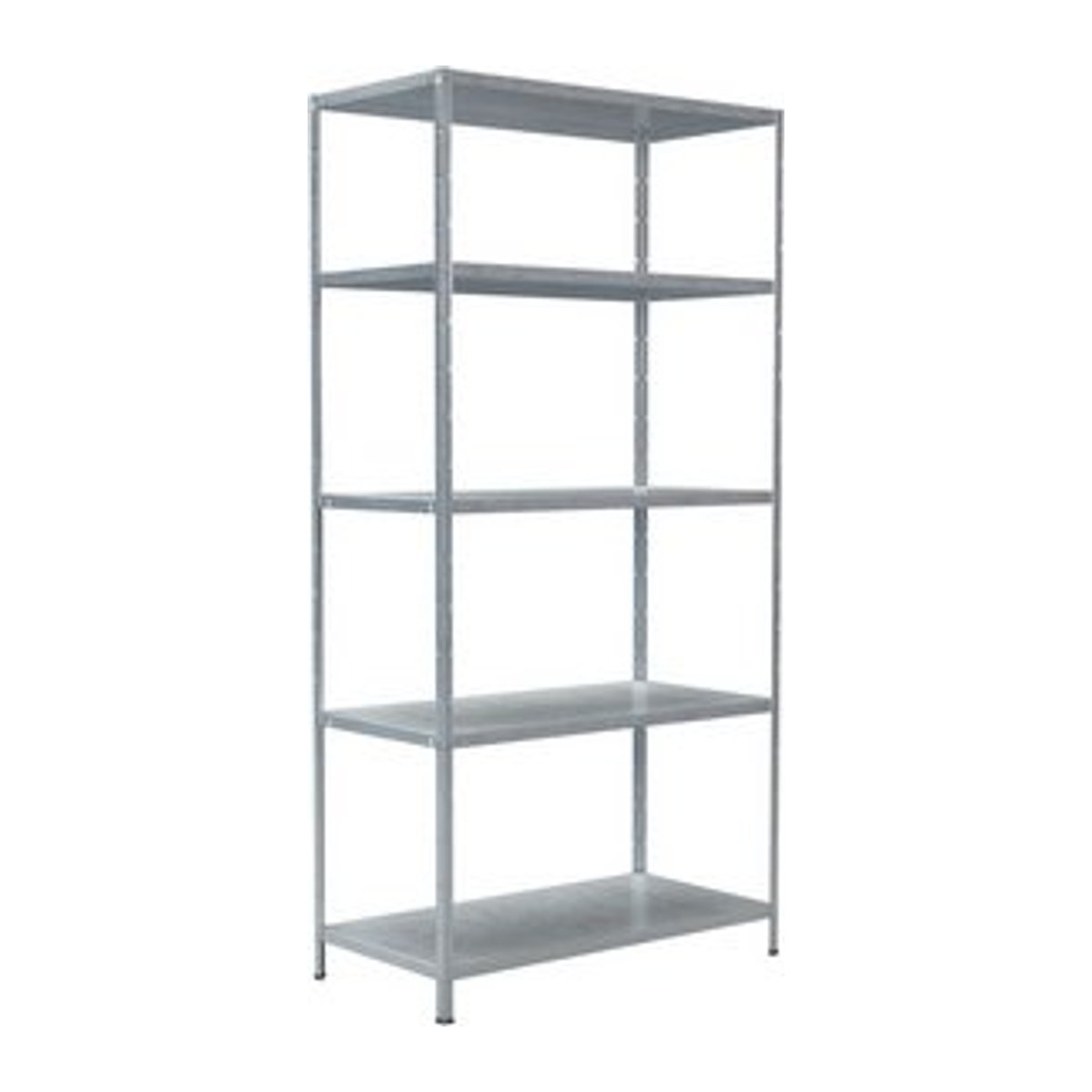 Schulte Regalwelt Stecksystem-Grundregal aus Metall in Grau und Silber, H x B x T: 200 x 100 x 50 cm - Bild 1