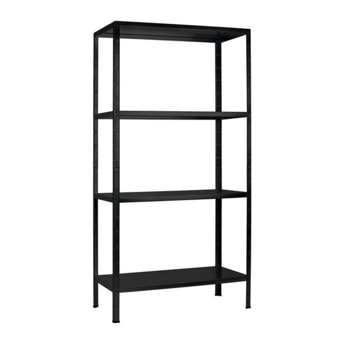 Schulte Regalwelt Stecksystem-Grundregal aus Metall in Schwarz im Industrial Design, H x B x T: 180 x 80 x 40 cm - Bild 1