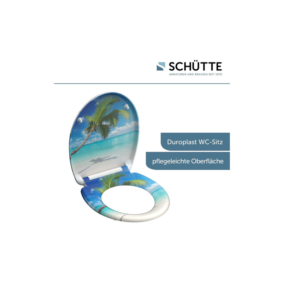 Schütte WC-Sitz aus Duroplast mit Absenkautomatik und Schnellverschluss in Carribean - Bild 3