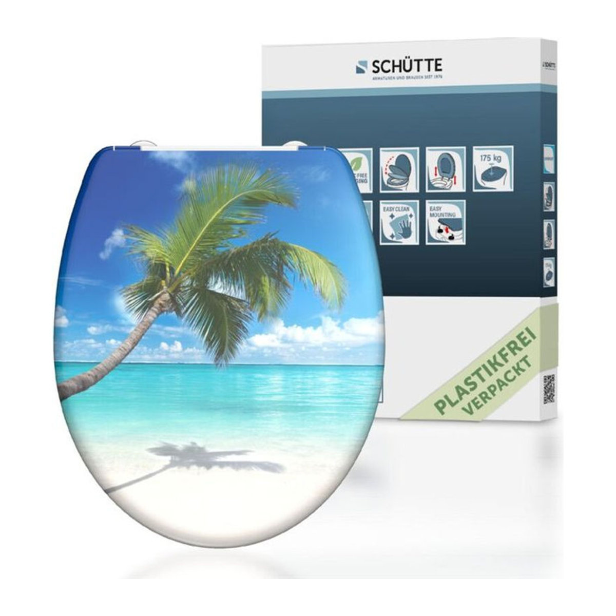 Schütte WC-Sitz aus Duroplast mit Absenkautomatik und Schnellverschluss in Carribean - Bild 4