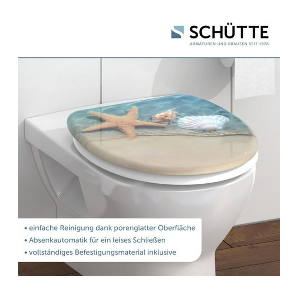 Schütte WC-Sitz Duroplast mit Absenkautomatik Beach Motiv Bunt - Bild 4