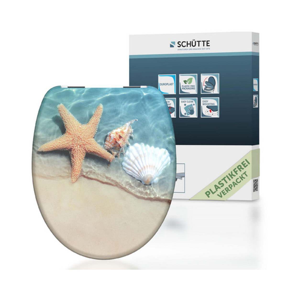 Schütte WC-Sitz Duroplast mit Absenkautomatik Beach Motiv Bunt - Bild 5
