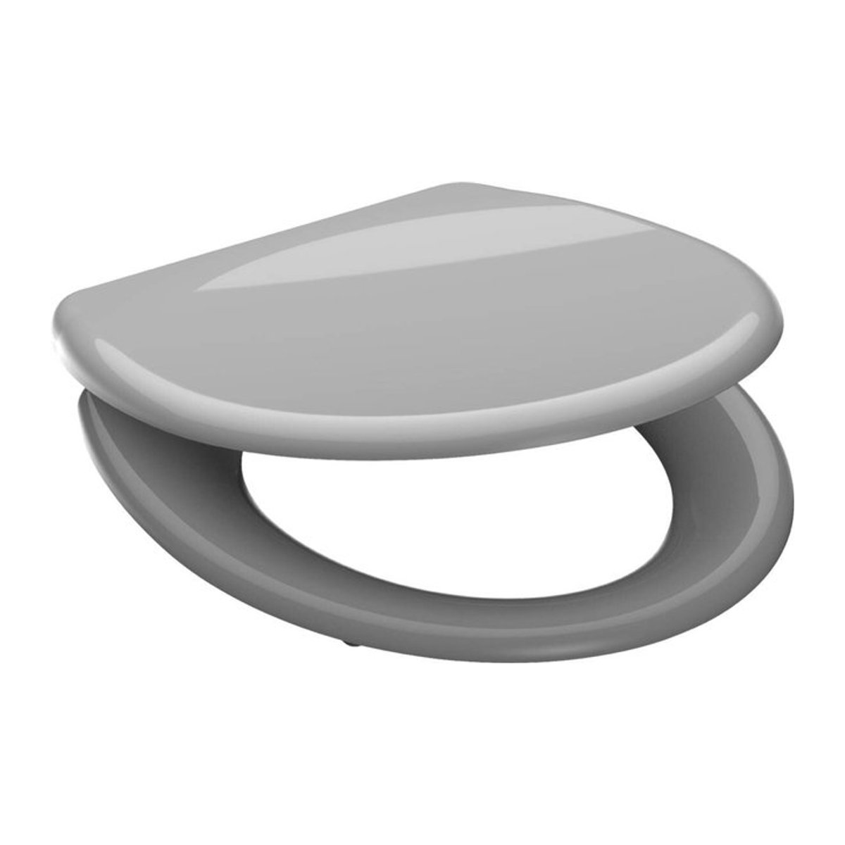 Schütte WC-Sitz Grey aus Duroplast in Oval mit Softclose-Funktion, Grau - Bild 1