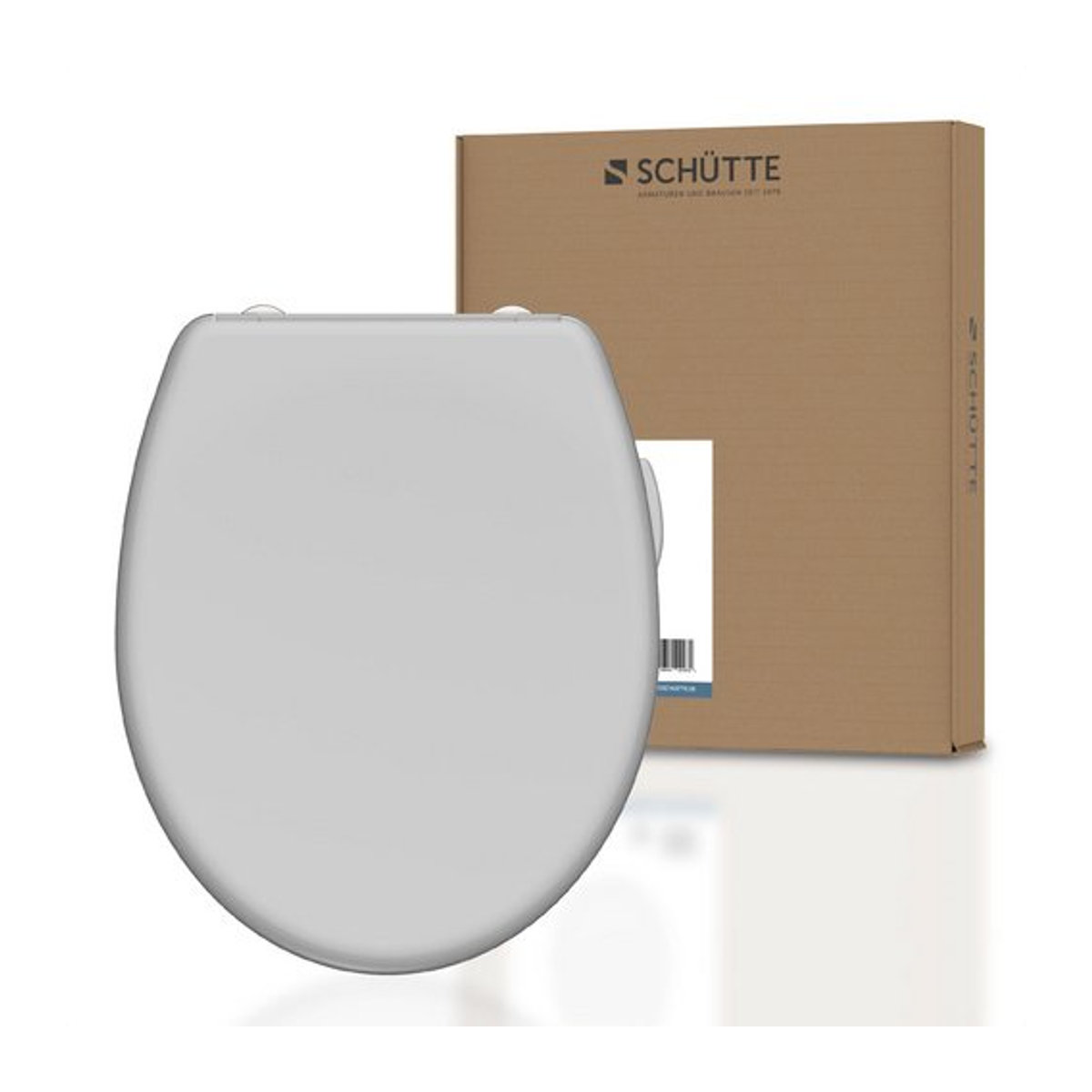 Schütte WC-Sitz Grey aus Duroplast in Oval mit Softclose-Funktion, Grau - Bild 4