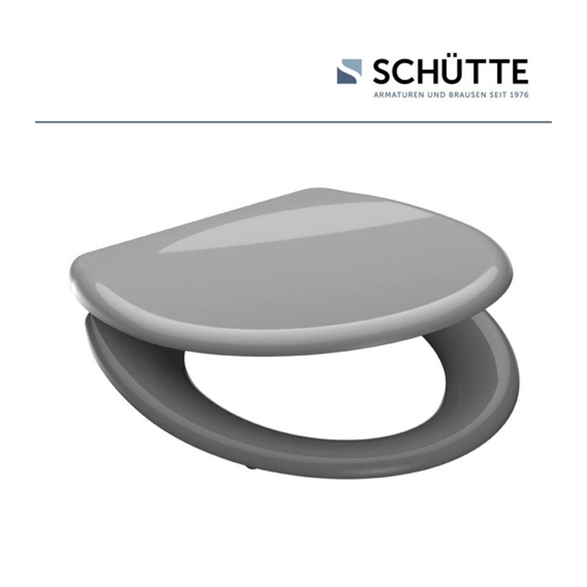 Schütte WC-Sitz Grey aus Duroplast in Oval mit Softclose-Funktion, Grau - Bild 5