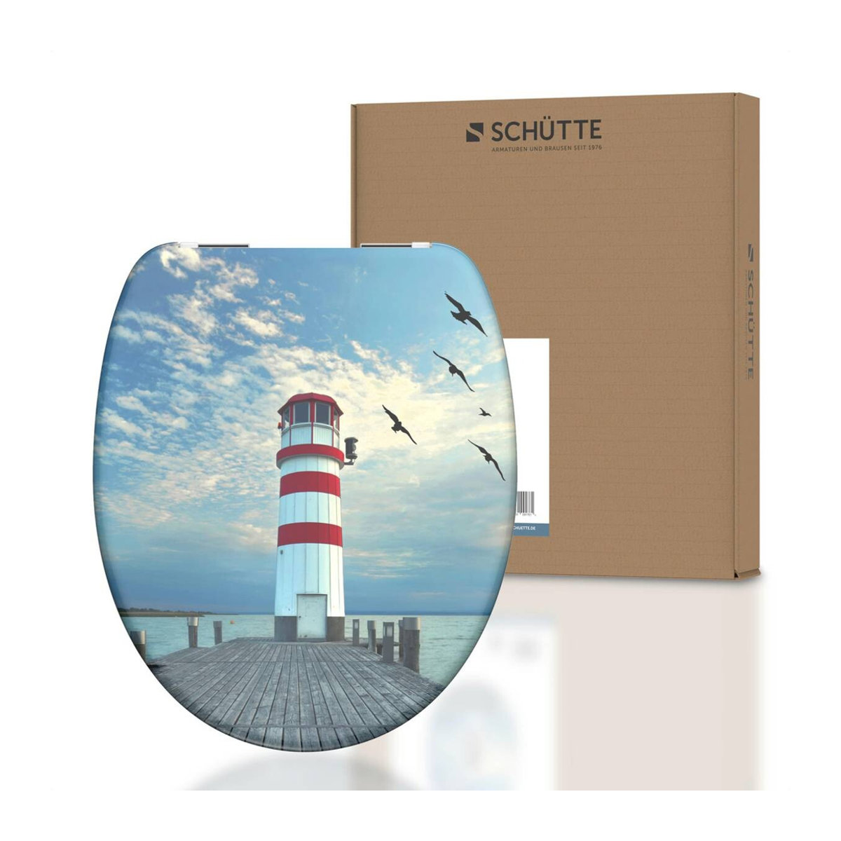 Schütte WC-Sitz LIGHTHOUSE aus Duroplast mit Absenkautomatik und Motiv - Bild 3