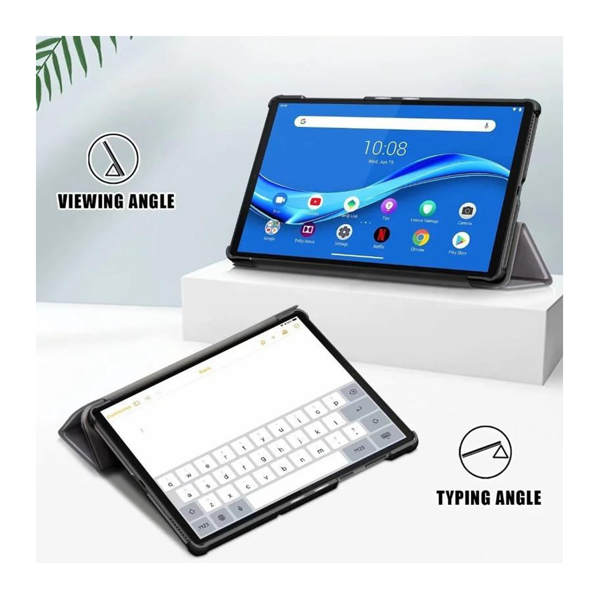 Schutzhülle für Lenovo Tab M10 HD und Tab M10 FHD Plus inklusive Folie und Stift, Bunt - Bild 5
