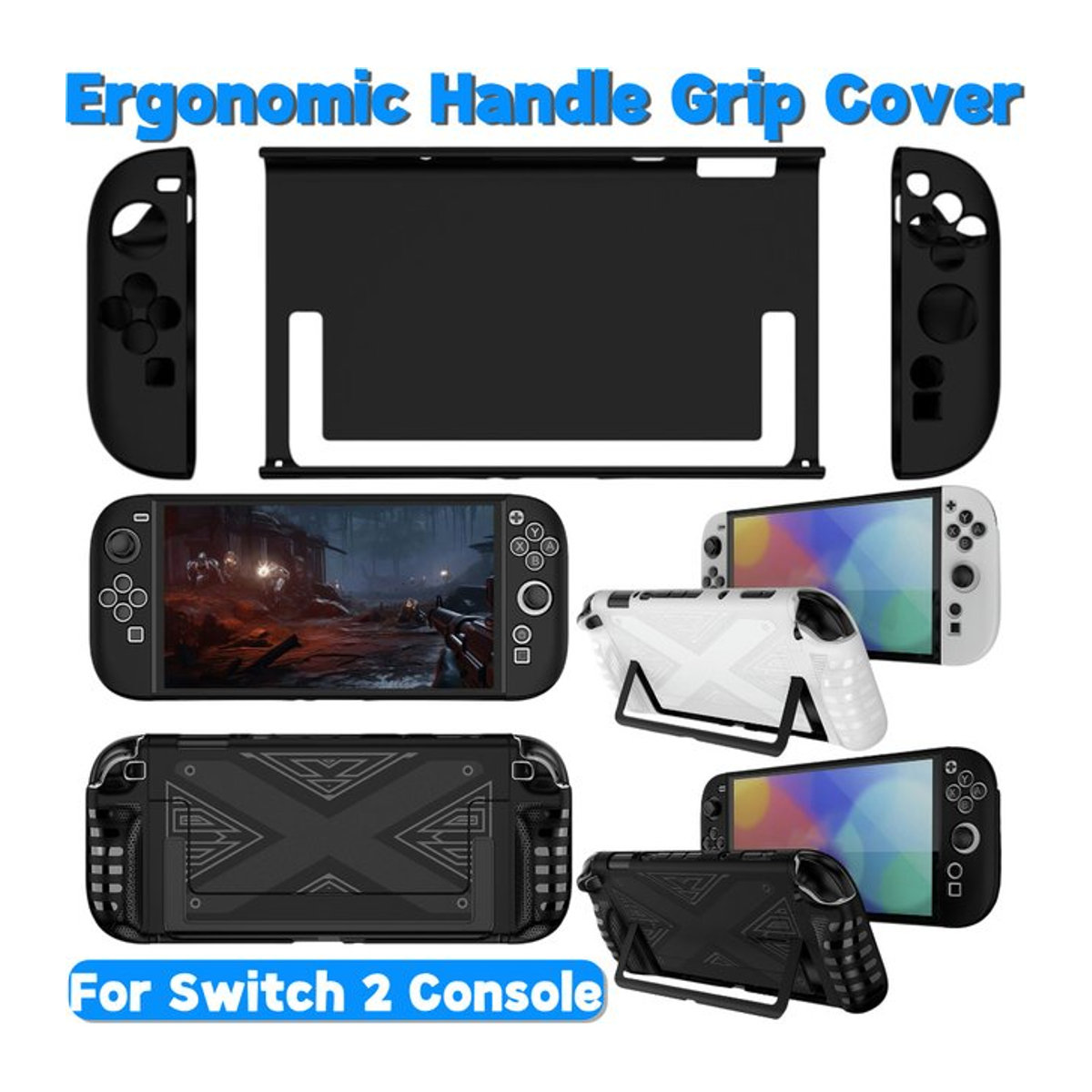 Schutzhülle für Switch 2 aus TPU in Schwarz oder Weiß, Anti-Scratch Skin Case Cover für deine Konsole - Bild 1