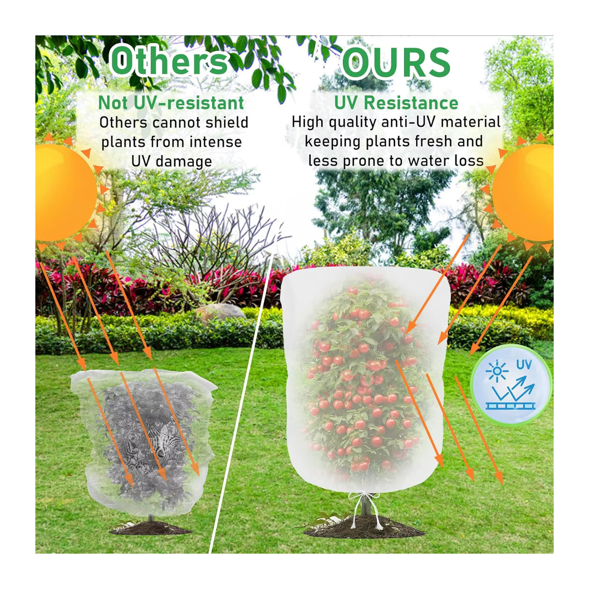 Schutznetz für Garten Obst und Gemüse mit Reißverschluss als Anti-Vogel und Insektenschutz Netztasche - Bild 2